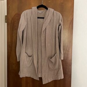 Barefoot dreams cozy lite cardigan with hood